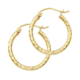 14K Gold 1.5mm Hoops