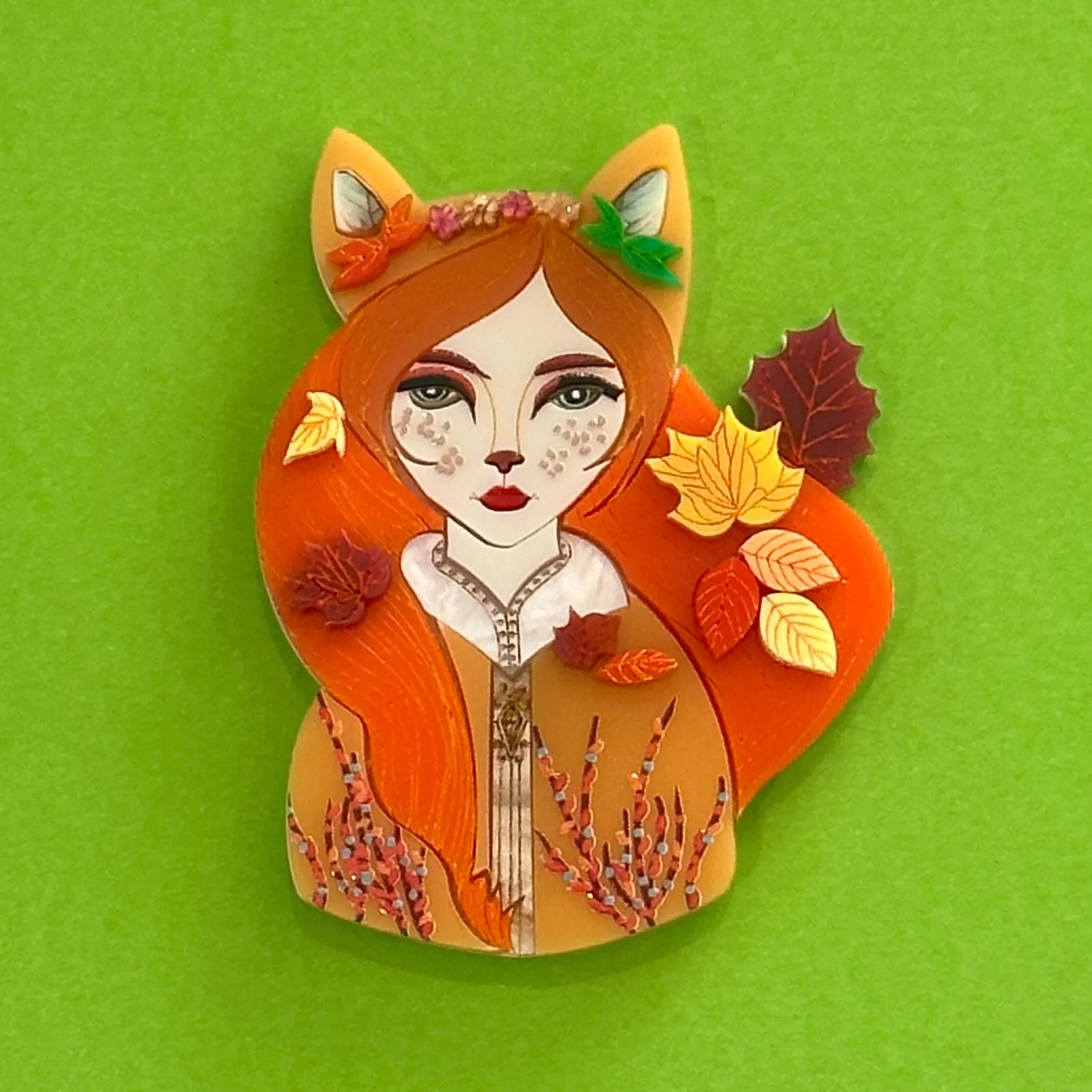 Amber the fabulous 🦊 - Brooch