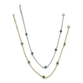 Amy Emerald Bezel Eternity Anklet