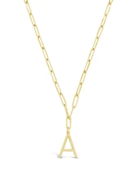 Braided Initial Pendant Necklace