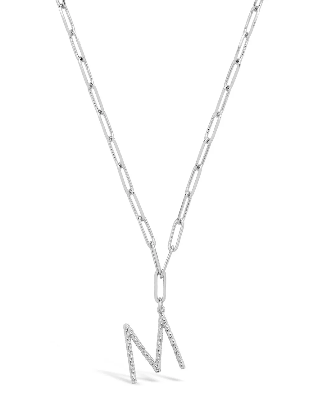 Braided Initial Pendant Necklace