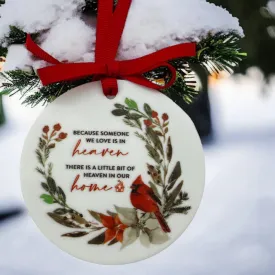 Cardinal Ornament - Angel Ornament, Christmas Ornament, Holiday Ornament, Rest in Peace, In Memory, Memorial Ornament, Heaven Ornament