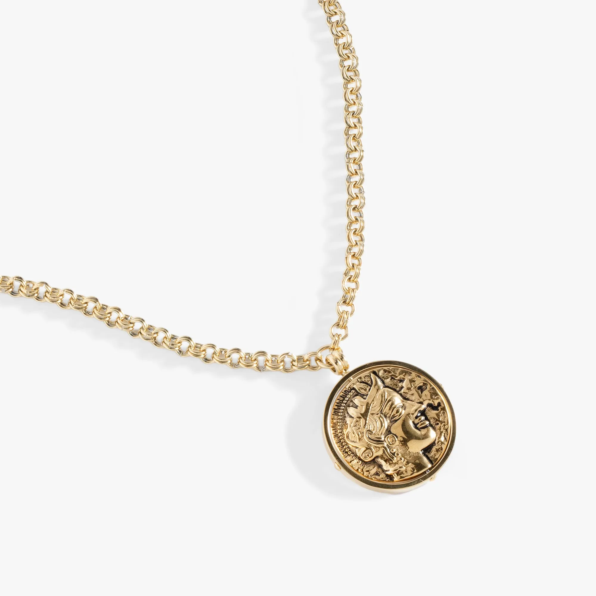 Coin Spinner Pendant Necklace