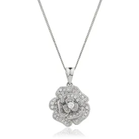 Diamond Rose Pendant