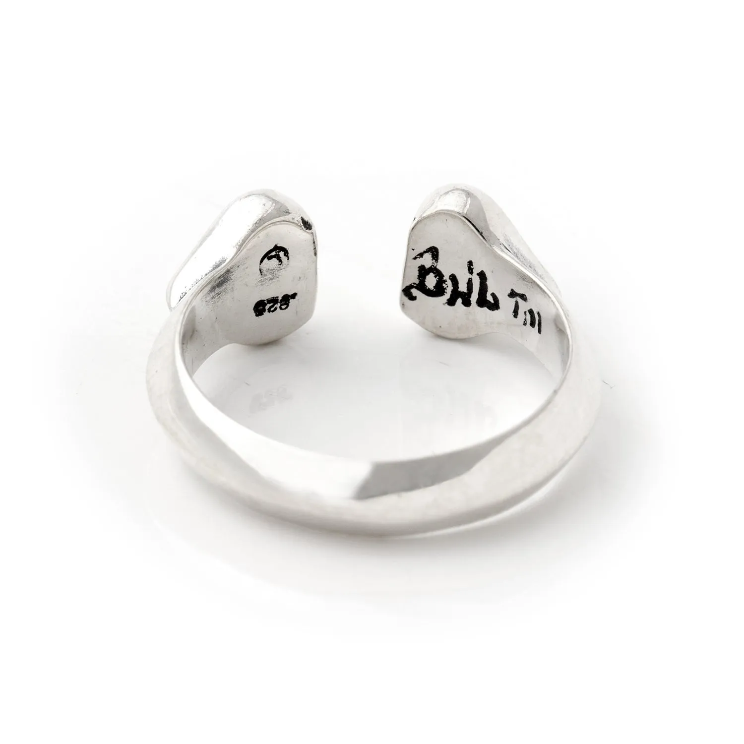 Double Tribal Heart Ring - Small