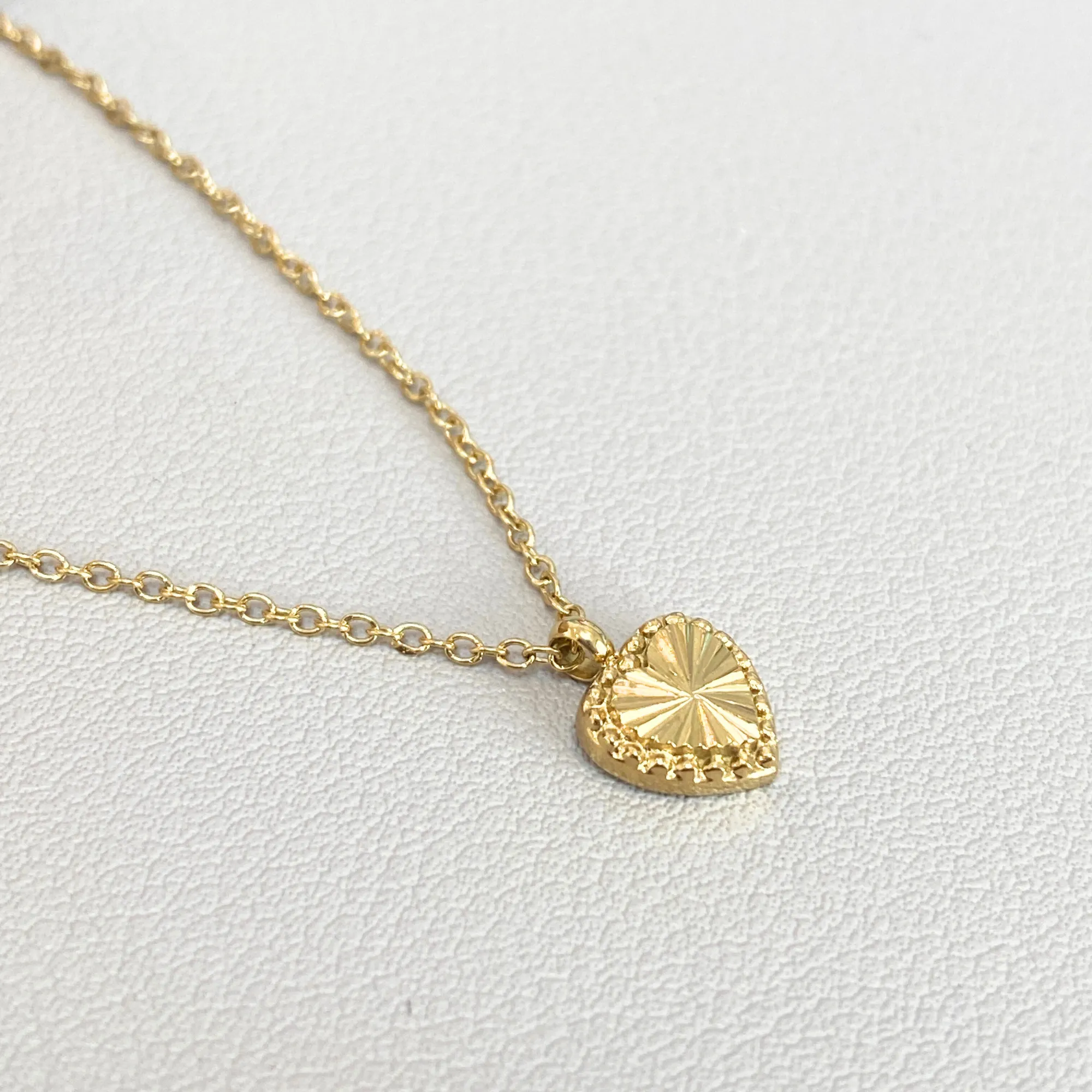 Gold Heart Pendant Necklace