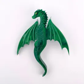 Green Dragon - Mini Brooch - Set of 2