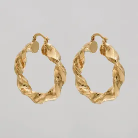 Jazmin Thick Twisted Hoops