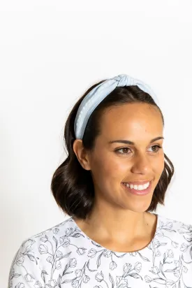 Knotted Headband Blue Pattern