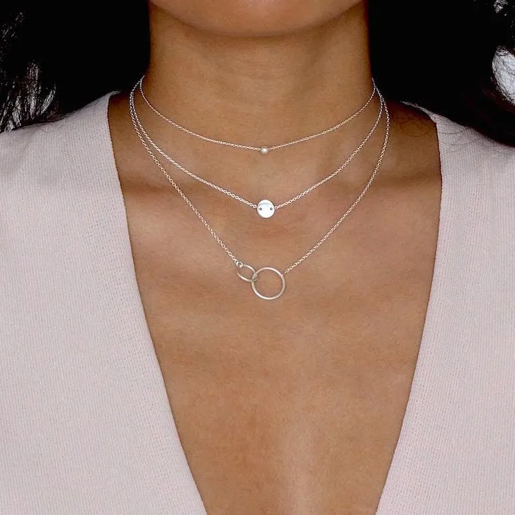 Mod Circle Choker Necklace