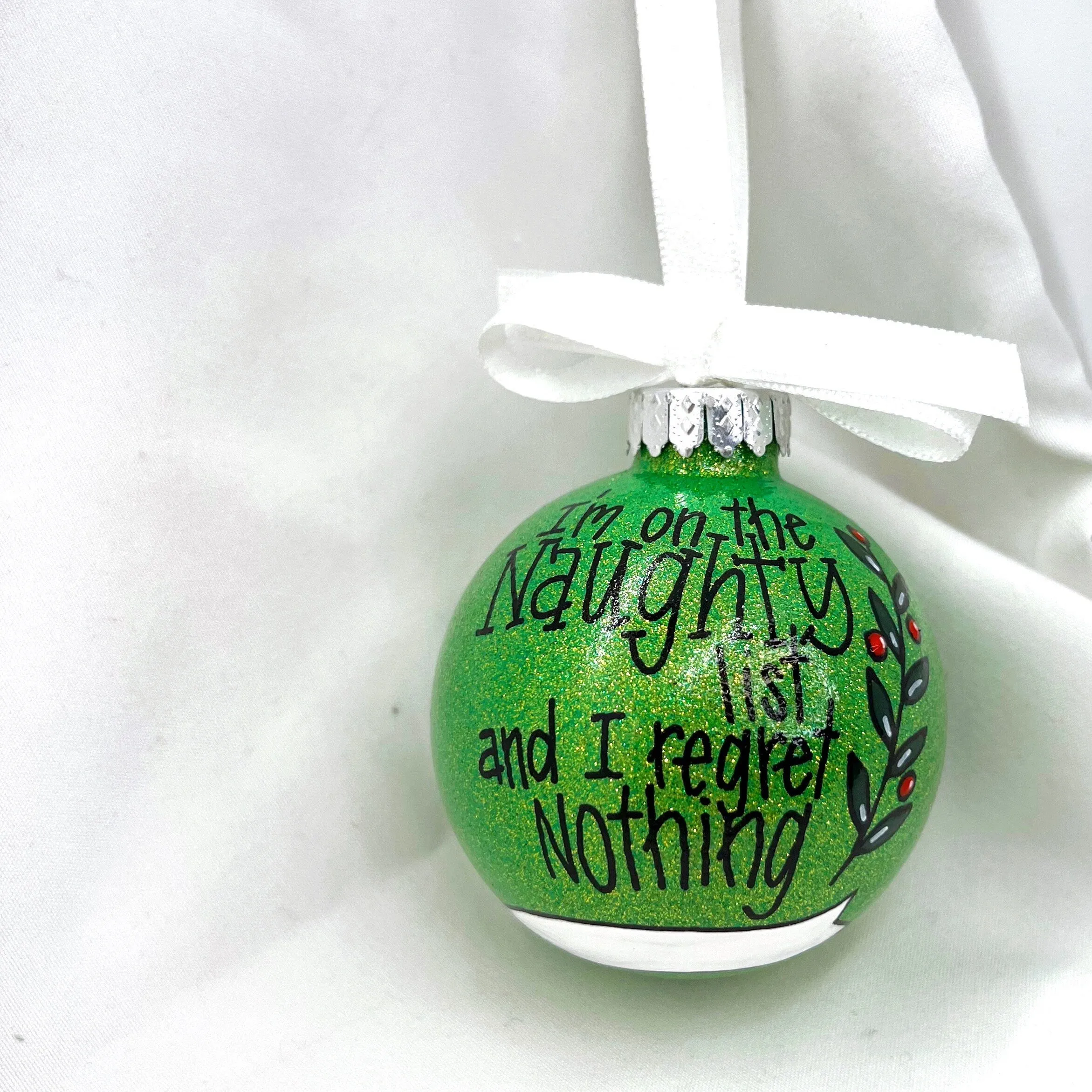 Naughty List Ornament -  Christmas Ornament, Holiday Gift, Ornament Exchange, Stocking Stuffer, Personalized Ornament, Teenager Ornament