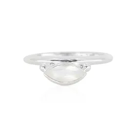 Nyra Marquise Moonstone Silver Stacker