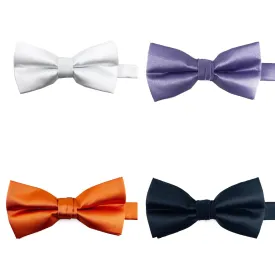 PLAIN MICROFIBER ADJUSTABLE BOW TIES ~ 50 COLORS