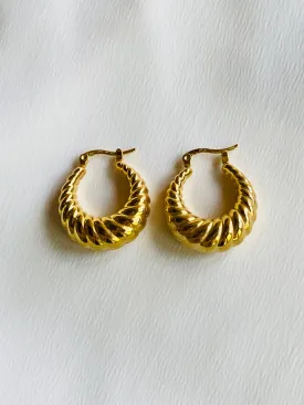 SCARLETT Twist Thick Hoop Earrings