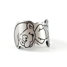 Smurfs Peyo Stainless Steel Spoon Ring