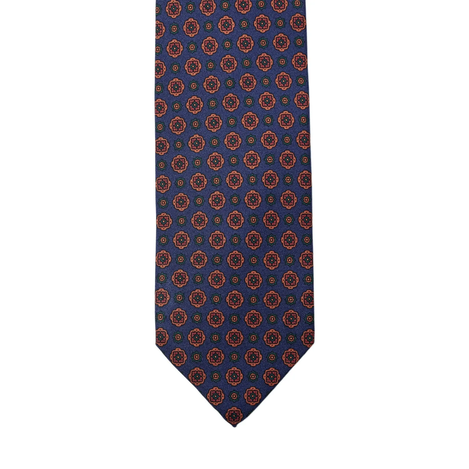 Sovereign Grade Navy Geometric Floral Ancient Madder Tie (150x8.5 cm)