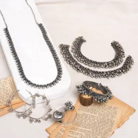 Teejh Ajanta Oxidised Silver Jewellery Gift Set