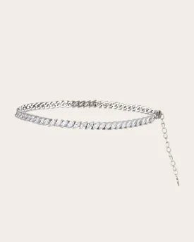 The Azura anklet - silver plated